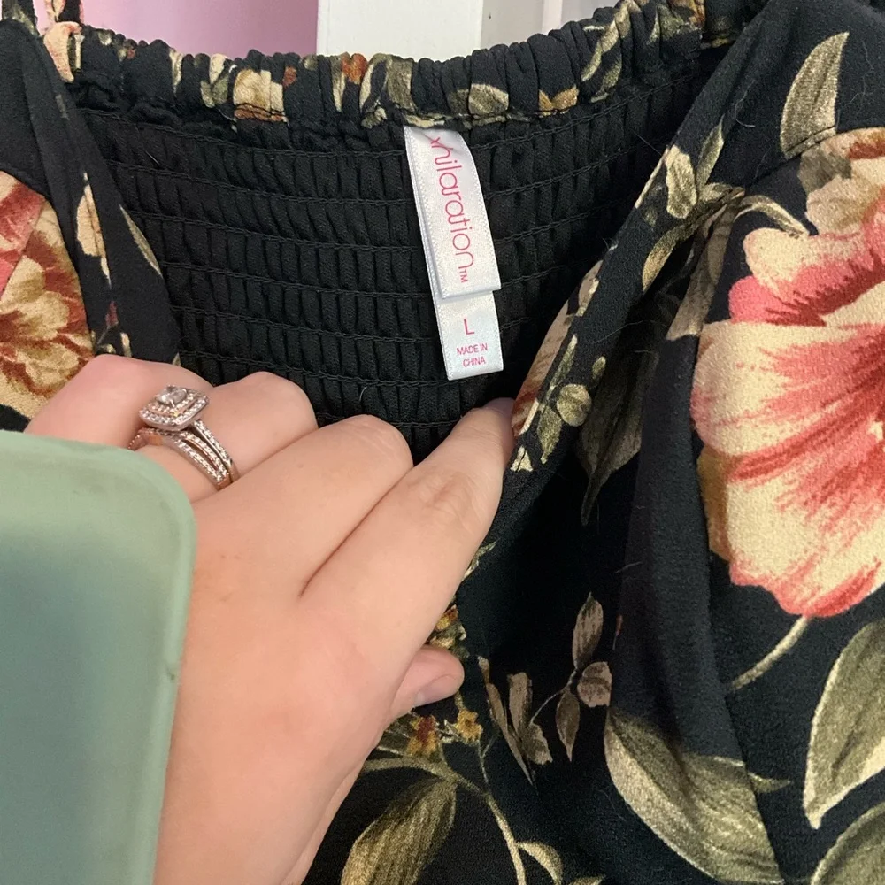 Xhilaration Pink and Orange Spaghetti Strap Jumpsuit - Picture 3 of 3